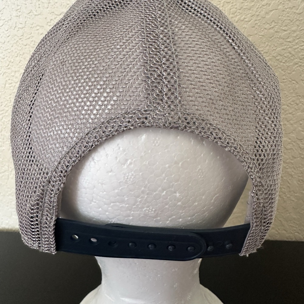 John Deere Men's Snapback Mesh Back Hat Blue Gray Embroidered Retro Logo - Picture 4 of 9